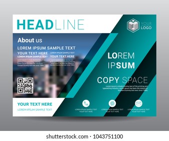 Presentation layout design template. Business Financial for background, Fold leaflet, Flyer, Magazine, Annual report, Book Cover, Blur city background, Flat style vector illustration artwork A4 size.