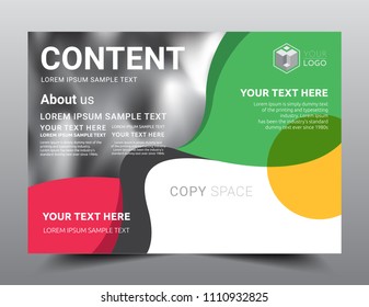 Presentation layout design template, Business Financial for background, Rasta color, Flat style vector illustration artwork.