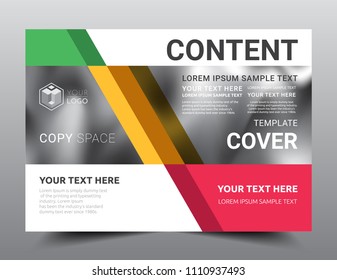 Presentation layout design template, Business Financial for background, Rasta color, Flat style vector illustration artwork.