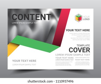 Presentation layout design template, Business Financial for background, Rasta color, Flat style vector illustration artwork.