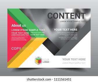 Presentation layout design template, Business Financial for background, Rasta color, Flat style vector illustration artwork.