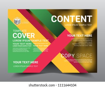 Presentation layout design template, Business Financial for background, Rasta color, Flat style vector illustration artwork.