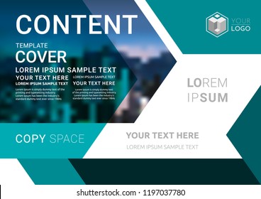 Presentation layout design template, Business Financial for background, Blur city background, Flat style vector illustration artwork.