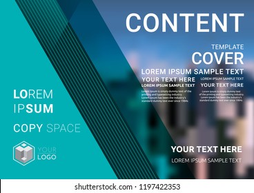 Presentation layout design template, Business Financial for background, Blur city background, Flat style vector illustration artwork.