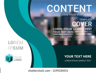 Presentation layout design template, Business Financial for background, Blur city background, Flat style vector illustration artwork.