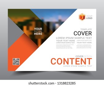 Presentation layout design template, Business Financial for background, Blur city background, Flat style vector illustration artwork.