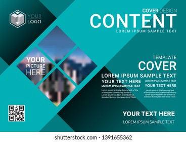 Presentation layout design template. Business Financial for background, Fold leaflet, Flyer, Magazine, Annual report, Book Cover, Blur city background, Flat style vector illustration artwork A4 size.