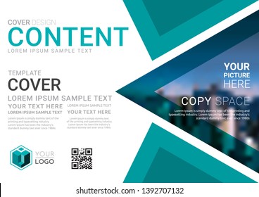 
Presentation layout design template. Business Financial for background, Fold leaflet, Flyer, Magazine, Annual report, Book Cover, Blur city background, Flat style vector illustration artwork A4 size.