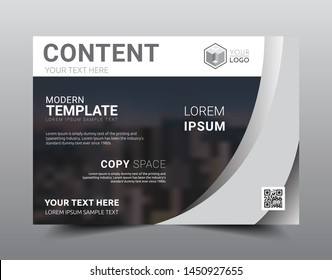 Presentation layout design template, Business Financial for background, Blur city background, Flat style vector illustration artwork.