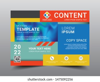 Presentation layout design template, Business Financial for background, Multi color background, Flat style vector illustration artwork.