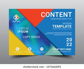 Presentation layout design template, Business Financial for background, Multi color background, Flat style vector illustration artwork.