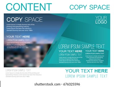 Presentation layout design template, Business Financial for background, Blur city background, Flat style vector illustration artwork.