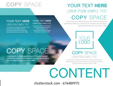 Presentation layout design template, Business Financial for background, Blur city background, Flat style vector illustration artwork.