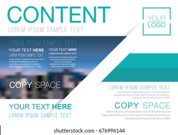 Presentation layout design template, Business Financial for background, Blur city background, Flat style vector illustration artwork.