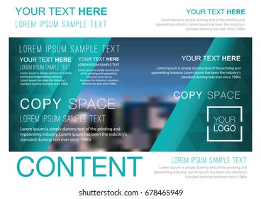 Presentation layout design template, Business Financial for background, Blur city background, Flat style vector illustration artwork.