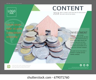 Presentation layout design template for business or finance and investing, Inspiration for your design all media, Easy to use and edit by add your own logo, images, and text, whatever you want.