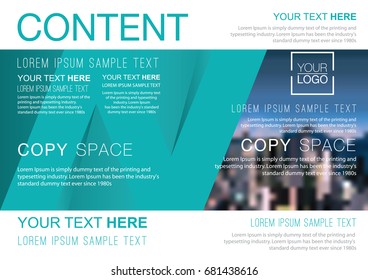 Presentation layout design template, Business Financial for background, Blur city background, Flat style vector illustration artwork.