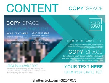 Presentation layout design template, Business Financial for background, Blur city background, Flat style vector illustration artwork.