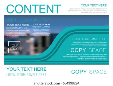 Presentation layout design template, Business Financial for background, Blur city background, Flat style vector illustration artwork.