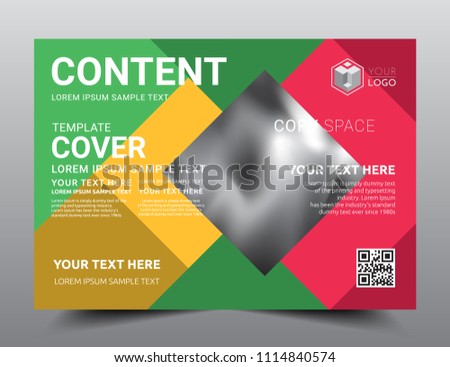 Presentation layout design template, Business Financial for background, Rasta color, Flat style vector illustration artwork.