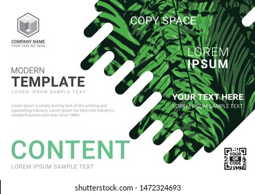 
Presentation layout design template. Eco concept environment background, Fold leaflet, Magazine design, Annual report, Book Cover, Flat style vector illustration artwork A4 size.