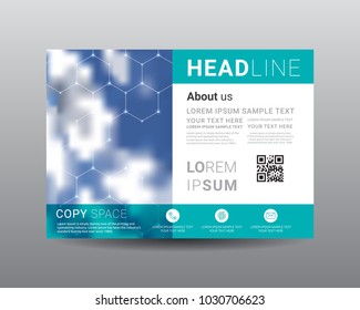 Presentation layout design template, Flyer Design, Annual report, Cover design template, Science technology concept with Cloud sky background, Flat style vector illustration artwork A4 size.