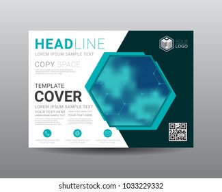 Presentation layout design template, Flyer Design, Annual report, Cover design template, Science technology concept with Cloud sky background, Flat style vector illustration artwork A4 size.