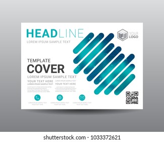Presentation layout design template, Flyer Design, Annual report, Cover design template, Science technology concept with Cloud sky background, Flat style vector illustration artwork A4 size.