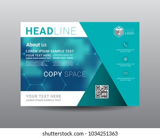 Presentation layout design template, Flyer Design, Annual report, Cover design template, Science technology concept with Cloud sky background, Flat style vector illustration artwork A4 size.
