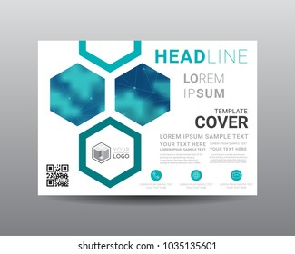 Presentation layout design template, Flyer Design, Annual report, Cover design template, Science technology concept with Cloud sky background, Flat style vector illustration artwork A4 size.