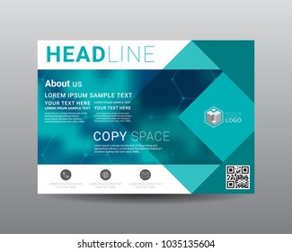 Presentation layout design template, Flyer Design, Annual report, Cover design template, Science technology concept with Cloud sky background, Flat style vector illustration artwork A4 size.