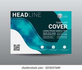 Presentation layout design template, Flyer Design, Annual report, Cover design template, Science technology concept, Flat style vector illustration artwork A4 size.
