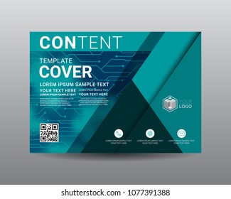 Presentation layout design template, Flyer Design, Annual report, Cover design template, Cyber security and circuit board lines background, Flat style vector illustration artwork A4 size.