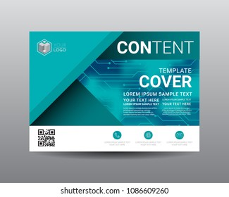 Presentation layout design template, Flyer Design, Annual report, Cover design template, Science technology concept, Flat style vector illustration artwork A4 size.