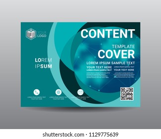 Presentation layout design template, Flyer Design, Annual report, Cover design template, Science technology concept, Flat style vector illustration artwork A4 size.