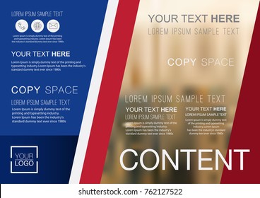 Presentation layout design template, Flyer Design, Advertising, Annual report, Banner, Business Financial for background, Building blur background, Flat style vector illustration artwork A4 size.