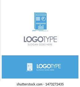 Presentation, Layout, Graph, Success Blue Solid Logo with place for tagline