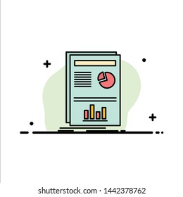 Presentation, Layout, Graph, Success  Business Flat Line Filled Icon Vector Banner Template