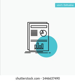 Presentation, Layout, Graph, Success turquoise highlight circle point Vector icon