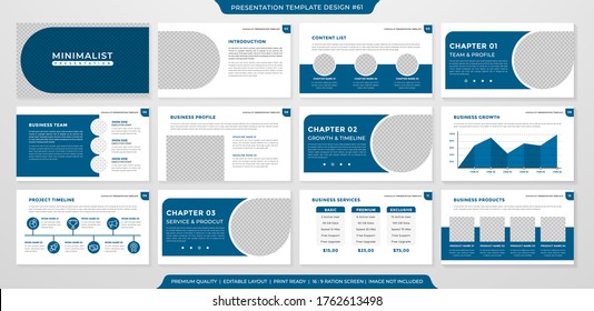 presentation layout template design with minimalist and modern concept use for business profile and annual report 