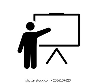 Presentation, lecture icon. Illustration vector