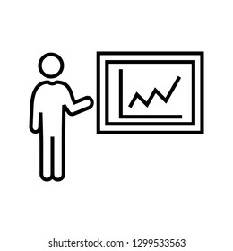 Presentation Line Black Icon