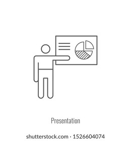 Presentation line icon. Blender sign line Vector Icon, Flat Vector Symbol.
