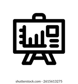 presentation line icon. Clean and minimalist vector icon for websites, mobile apps, presentations, and logos. Fully scalable and customizable for any project.