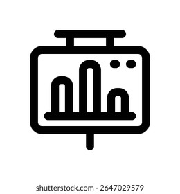 presentation line icon. Clean and minimalist vector icon for websites, mobile apps, presentations, and logos. Fully scalable and customizable for any project.