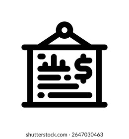 presentation line icon. Clean and minimalist vector icon for websites, mobile apps, presentations, and logos. Fully scalable and customizable for any project.