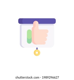 Icono De Línea De Presentación Aislado En Fondo Blanco