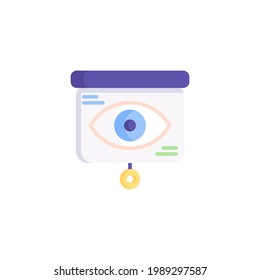 Symbol der Präsentationslinie einzeln auf weißem Hintergrund