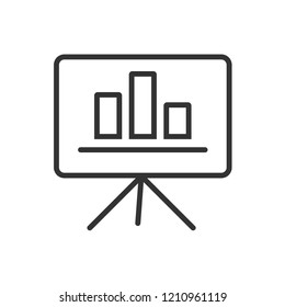 Presentation line icon on a white background