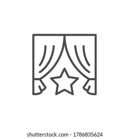 Icono moderno del contorno de la línea de presentación